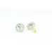 Women's Ear tops studs Earring white Gold Plated white Zircon Stone design..